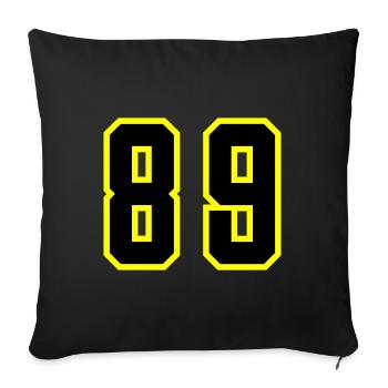 89 Number Leotard - Sofa pillowcase 17,3'' x 17,3'' (45 x 45 cm) - black - Front