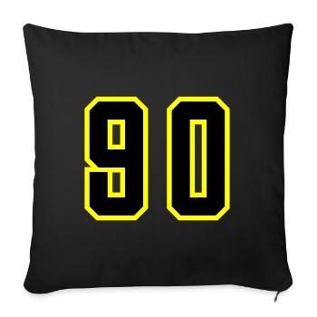 90 Number Leotard - Sofa pillowcase 17,3'' x 17,3'' (45 x 45 cm) - black - Front