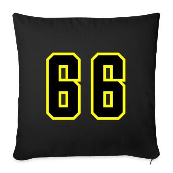66 Number Leotard - Sofa pillowcase 17,3'' x 17,3'' (45 x 45 cm) - black - Front