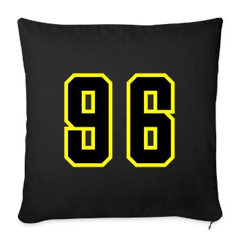 96 Number Leotard - Sofa pillowcase 17,3'' x 17,3'' (45 x 45 cm) - black - Front