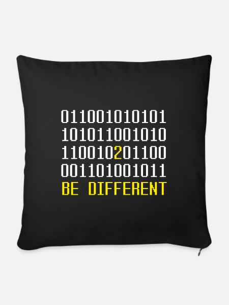 Be different - Sofakissenbezug 45 x 45 cm - Schwarz