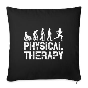 T-shirts de physiothérapie - Housse de coussin décorative 45 x 45 cm - noir - Devant