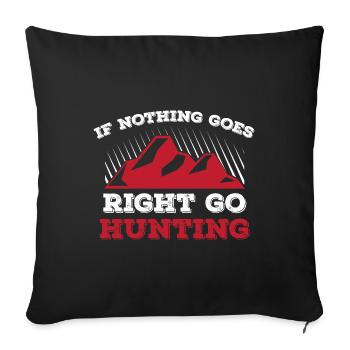 Chasse Chasse Chasseur Fusil Tir Chasse Chasse - Housse de coussin décorative 45 x 45 cm - noir - Devant
