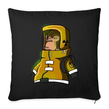 Monkeysta - Sofa pillowcase 17,3'' x 17,3'' (45 x 45 cm) - black - Front
