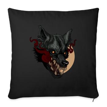Fenrir - Fenriswolf - Sofakissenbezug 45 x 45 cm - Schwarz - Vorne