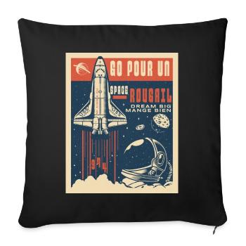 SPACE ROUGAIL, USS ZOREIL - Housse de coussin décorative 45 x 45 cm - noir - Devant