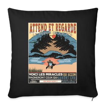 voici les miracles qui accompagneront ceux qui.. - Housse de coussin décorative 45 x 45 cm - noir - Devant