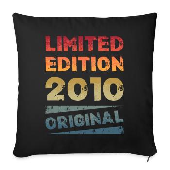 Limited Edition Birthday Party Vintage 2010 - Sofa pillowcase 17,3'' x 17,3'' (45 x 45 cm) - black - Front