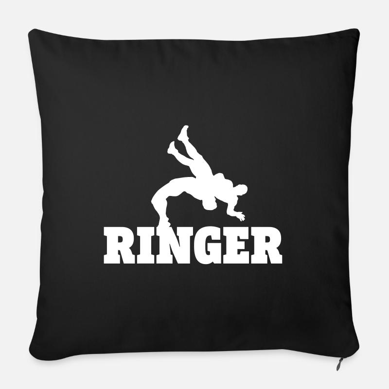 Ringen - Sofakissenbezug 45 x 45 cm - Schwarz