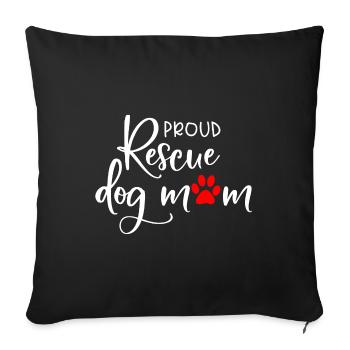 Rettungshund T-Shirts - Sofakissenbezug 45 x 45 cm - Schwarz - Vorne