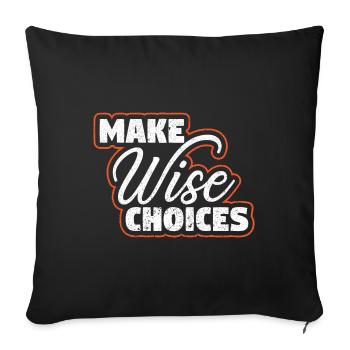 Suicide silencieux silencieux antibulous Intimidation - Housse de coussin décorative 45 x 45 cm - noir - Devant