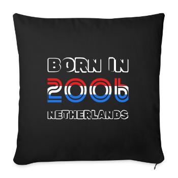 Year 2006 - Sofa pillowcase 17,3'' x 17,3'' (45 x 45 cm) - black - Front
