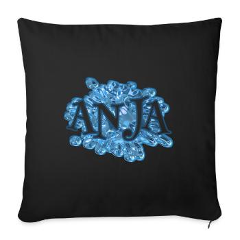 Water droplet Anja - Sofa pillowcase 17,3'' x 17,3'' (45 x 45 cm) - black - Front