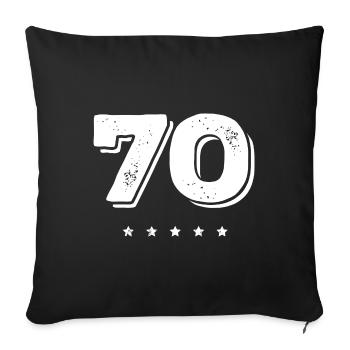 70 number jersey - Sofa pillowcase 17,3'' x 17,3'' (45 x 45 cm) - black - Front