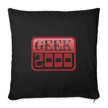 Year 2000 - Sofa pillowcase 17,3'' x 17,3'' (45 x 45 cm) - black - Front