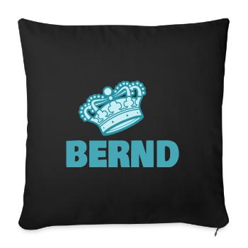 Prénom Bernd - Housse de coussin décorative 45 x 45 cm - noir - Devant