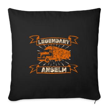 Camionneur Anselm - Housse de coussin décorative 45 x 45 cm - noir - Devant