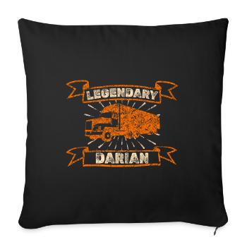 LKW Darian - Sofakissenbezug 45 x 45 cm - Schwarz - Vorne