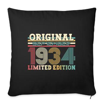 90th Birthday Legend September 1934 Volume 34 - Sofa pillowcase 17,3'' x 17,3'' (45 x 45 cm) - black - Front