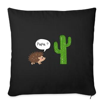 Humour, dessin, idée cadeau humoristique - Housse de coussin décorative 45 x 45 cm - noir - Devant