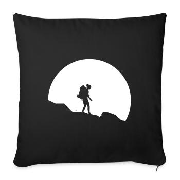 Lune - Randonnée - (3) - Housse de coussin décorative 45 x 45 cm - noir - Devant