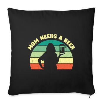 Bier Biertrinker Party Kneipe Alkohol - Sofakissenbezug 45 x 45 cm - Schwarz - Vorne
