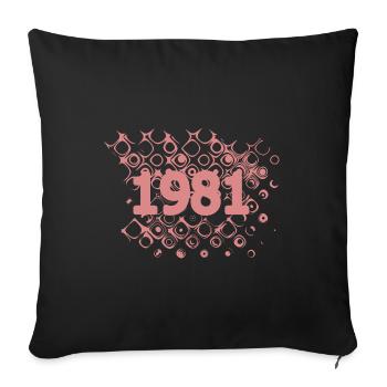 Bubbles Retro 1981 - Housse de coussin décorative 45 x 45 cm - noir - Devant