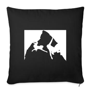 Bergsteiger - - Sofakissenbezug 45 x 45 cm - Schwarz - Vorne