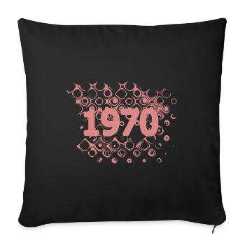 1970 - Sofa pillowcase 17,3'' x 17,3'' (45 x 45 cm) - black - Front