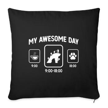 My Great Day - Dog Paw - Climbing - - Sofa pillowcase 17,3'' x 17,3'' (45 x 45 cm) - black - Front
