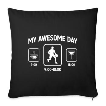 My Great Day - Wine - Basketball Playing Ker - Sofa pillowcase 17,3'' x 17,3'' (45 x 45 cm) - black - Front