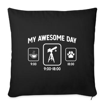 My Great Day - Dog's Paw - Astronomy - - Sofa pillowcase 17,3'' x 17,3'' (45 x 45 cm) - black - Front