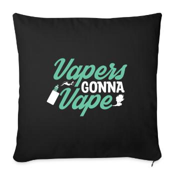 Elektro Zigarette E-Zigarette E-Shisha Vape - Sofakissenbezug 45 x 45 cm - Schwarz - Vorne