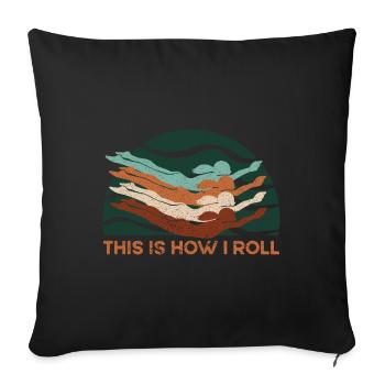 Swimmers Swimming 50 meters track Breaststroke - Sofa pillowcase 17,3'' x 17,3'' (45 x 45 cm) - black - Front