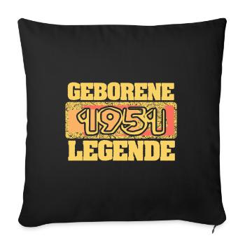 Geborene Legende 1951 - Sofakissenbezug 45 x 45 cm - Schwarz - Vorne