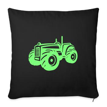 Véhicule tracteur - Housse de coussin décorative 45 x 45 cm - noir - Devant