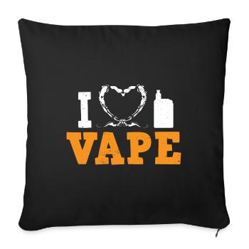 Elektro Zigarette E-Zigarette E-Shisha Vape - Sofakissenbezug 45 x 45 cm - Schwarz - Vorne