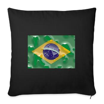 Brazil - Sofa pillowcase 17,3'' x 17,3'' (45 x 45 cm) - black - Front