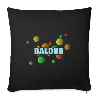 Baldur ball pit - Sofa pillowcase 17,3'' x 17,3'' (45 x 45 cm) - black - Front