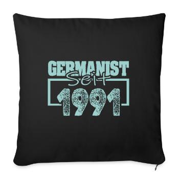 Jahr 1991 - Sofakissenbezug 45 x 45 cm - Schwarz - Vorne