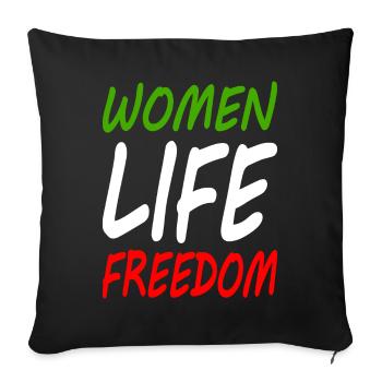 Women life freedom - Sofakissenbezug 45 x 45 cm - Schwarz - Vorne