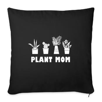 Plant Mom - Housse de coussin décorative 45 x 45 cm - noir - Devant