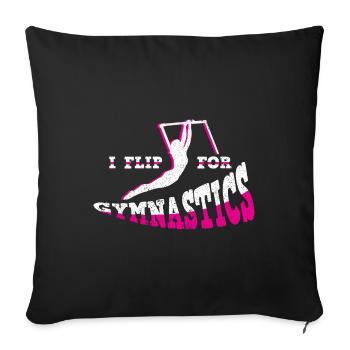 Gymnastics Gymnastics Bars Trampoline Rings Gymnast - Sofa pillowcase 17,3'' x 17,3'' (45 x 45 cm) - black - Front
