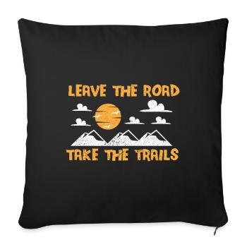 Randonnée Randonnée Backpacking Backpacking Backpacking - Housse de coussin décorative 45 x 45 cm - noir - Devant
