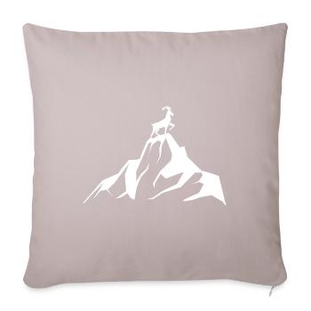 Goat - Mountain - (9) - Sofa pillowcase 17,3'' x 17,3'' (45 x 45 cm) - light taupe - Front