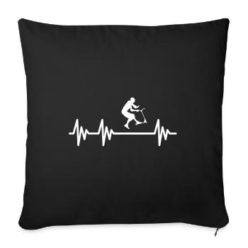 Scooter pouls - Housse de coussin décorative 45 x 45 cm - noir - Devant