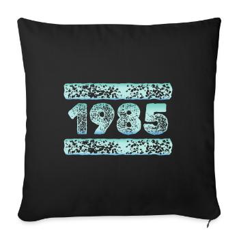 1985 - Sofa pillowcase 17,3'' x 17,3'' (45 x 45 cm) - black - Front