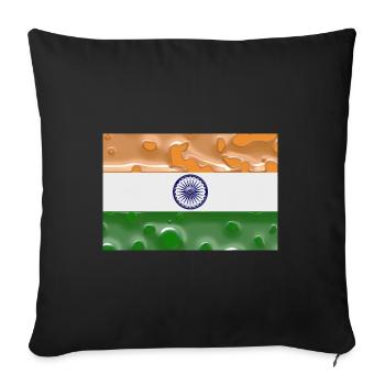 Indien - Sofakissenbezug 45 x 45 cm - Schwarz - Vorne