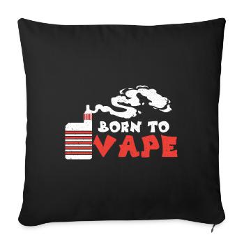 E-Cigarette E-Shisha Vapor Liquid - Sofa pillowcase 17,3'' x 17,3'' (45 x 45 cm) - black - Front