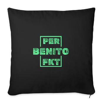 Perfect Unique Benito - Sofa pillowcase 17,3'' x 17,3'' (45 x 45 cm) - black - Front